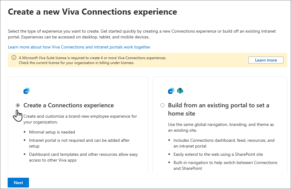 ThinkShare Insight What's New in Microsoft 365 July 2023 - Screenshot of Viva Connections distinct audience experiences