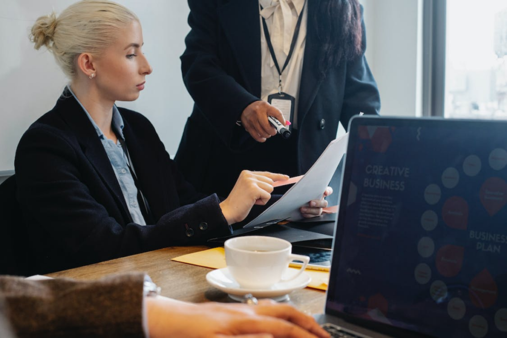 ThinkShare Dynamics Sales Services - Female at desk